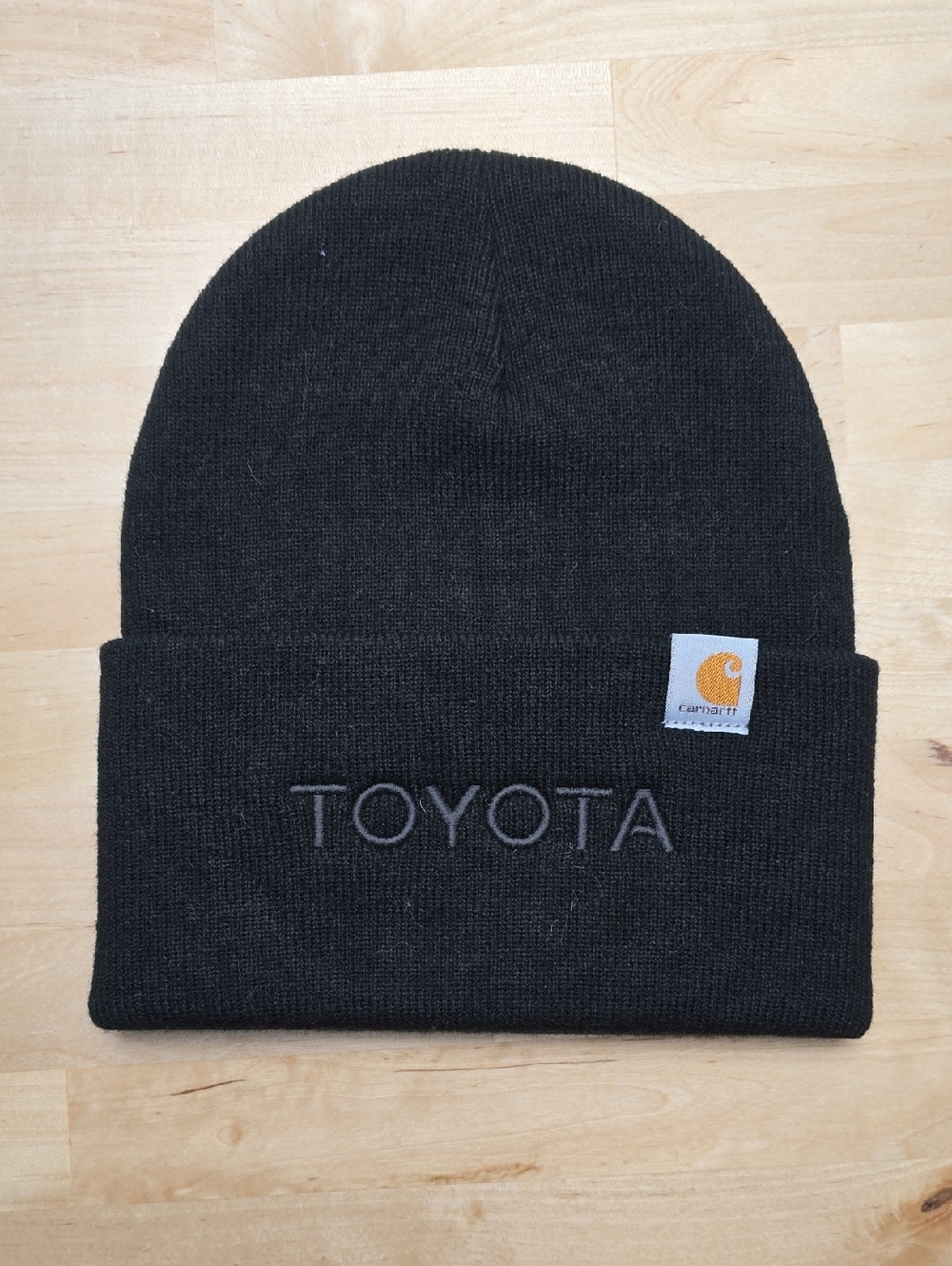 Carhartt Black Knit Beanie with Toyota Embroidery